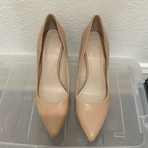 Vince Camuto nude leather pumps. GREAT condition!